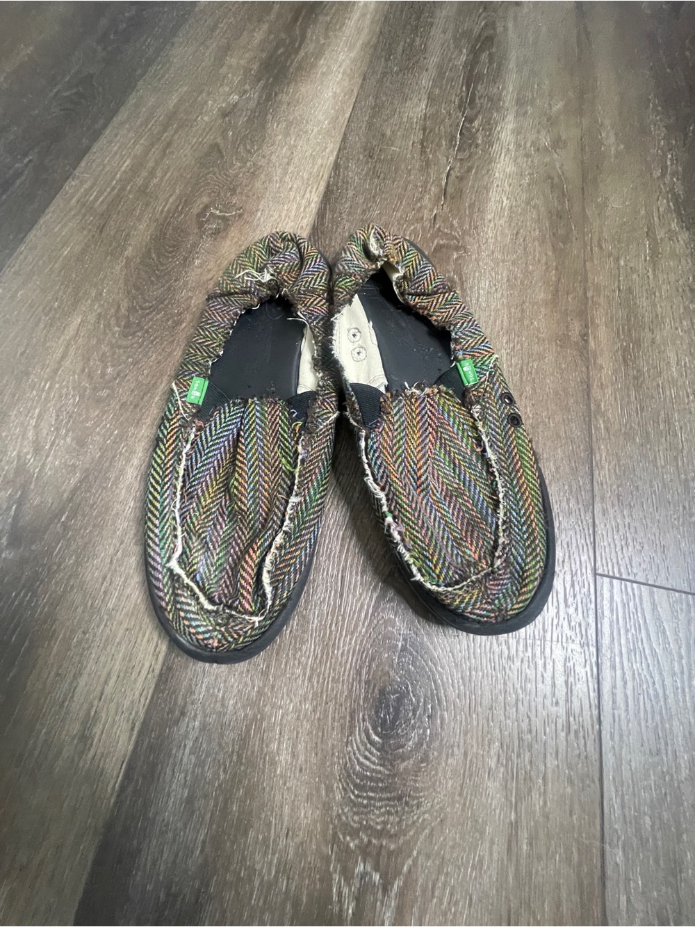 Sanuk Women's Multicolor RioRainbow  Woven Slip-On Size 11